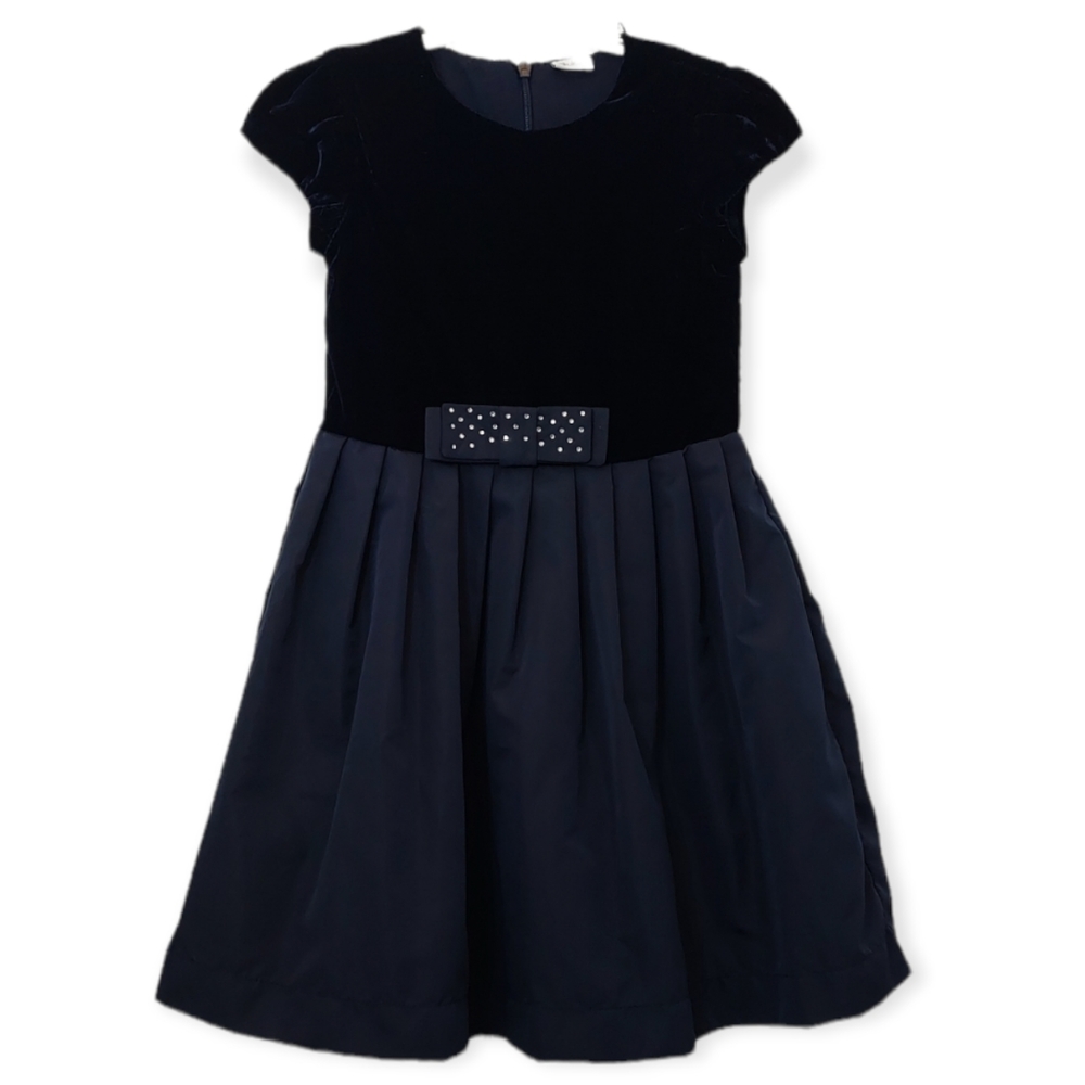 NWT BluKids Navy Blue Short Sleeve Dress Tulle Size 24 to 30 months